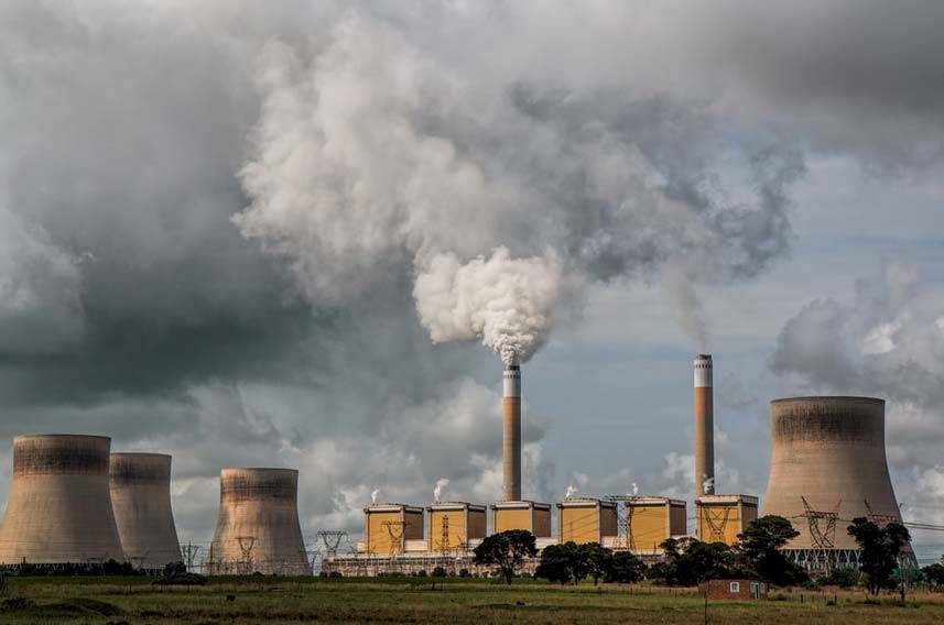 Power Station Chimney Smoke