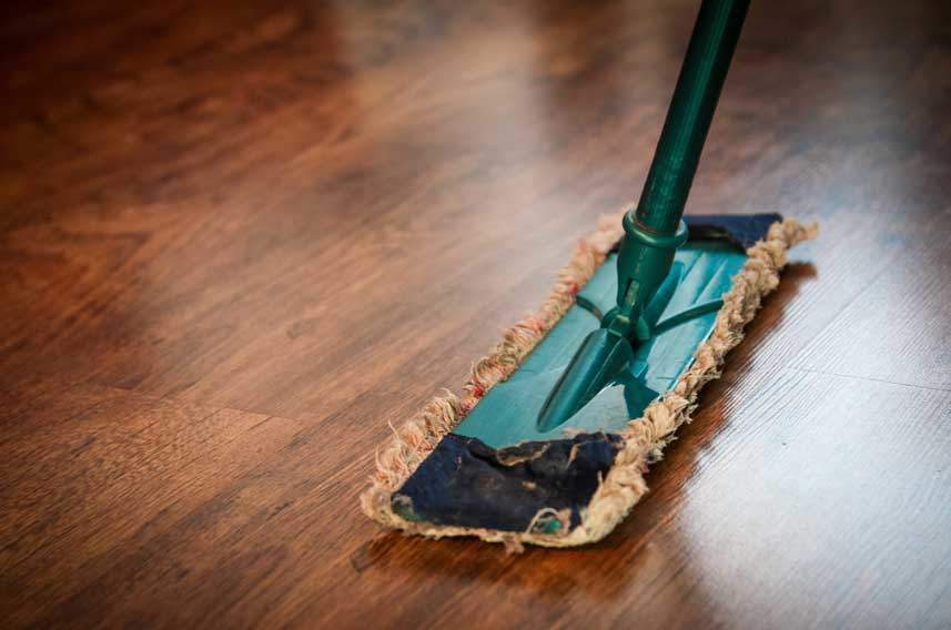 Mopping Hardwood Floor