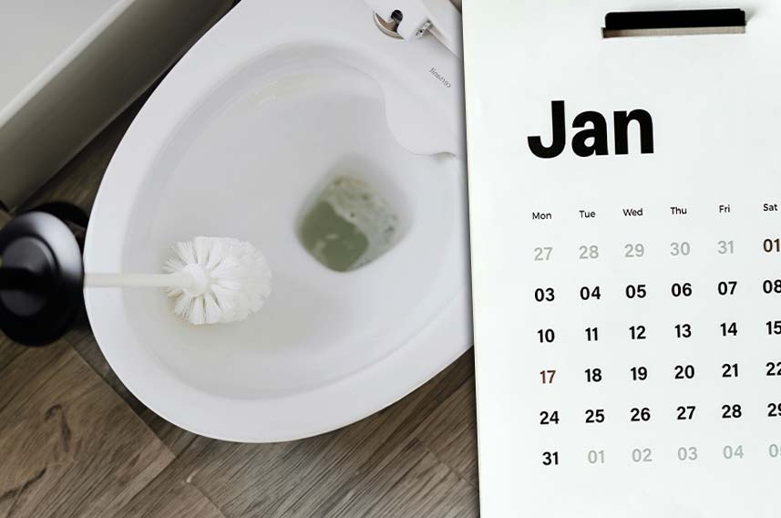 how often clean toilet brush
