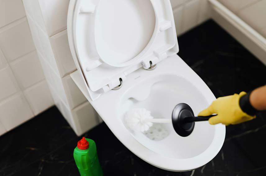 how to clean toilet brush image